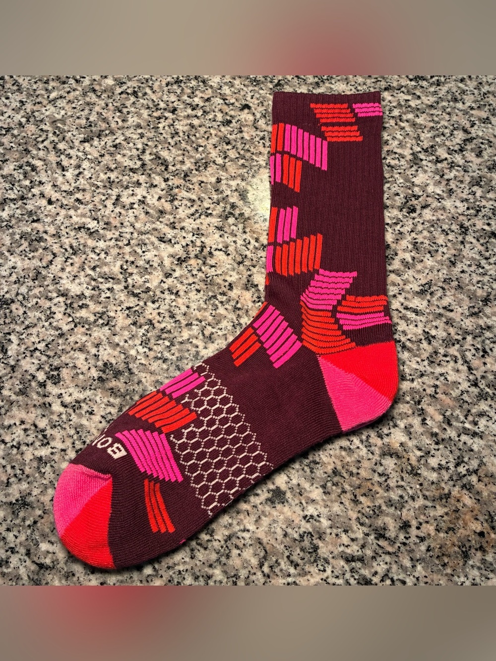 Men’s Bombas Medium Calf Maroon/Pink/red Socks